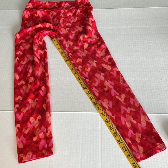 Lularoe red leggings with hearts size: one size - Picture 7 of 7